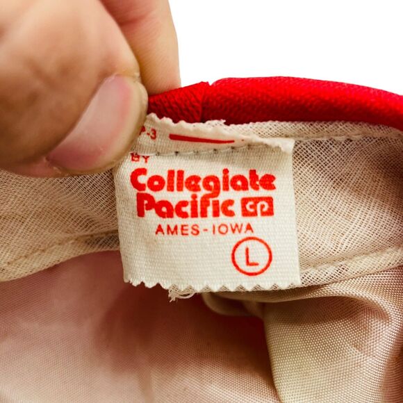 Vintage Collegiate Pacific Wisconsin Badgers Flat Cap Hat Sz Large - Picture 7 of 7